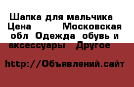 Шапка для мальчика › Цена ­ 500 - Московская обл. Одежда, обувь и аксессуары » Другое   